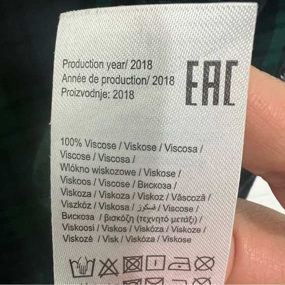 Womens XL Plaid Floral Embroidered Embellished Button Up Shirt Holiday Festive - Picture 8 of 9